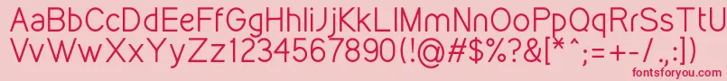 KirvyRegular Font – Red Fonts on Pink Background
