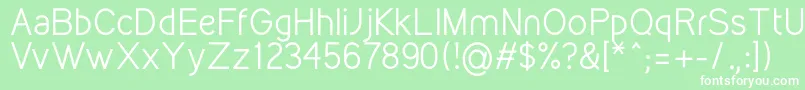 KirvyRegular Font – White Fonts on Green Background