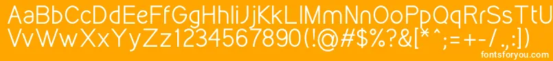 Police KirvyRegular – polices blanches sur fond orange