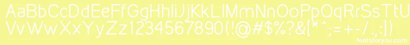 KirvyRegular Font – White Fonts on Yellow Background