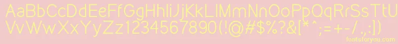 KirvyRegular-Schriftart – Gelbe Schriften auf rosa Hintergrund