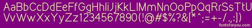 KirvyRegular Font – Yellow Fonts on Purple Background