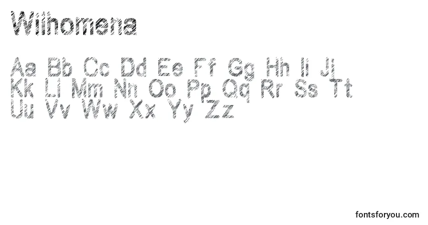 Шрифт Wilhomena – алфавит, цифры, специальные символы