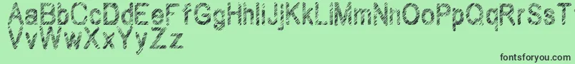 Wilhomena Font – Black Fonts on Green Background