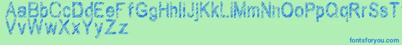 Wilhomena Font – Blue Fonts on Green Background