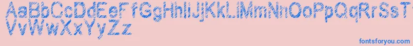 Wilhomena Font – Blue Fonts on Pink Background