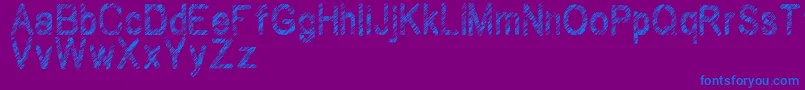 Wilhomena Font – Blue Fonts on Purple Background