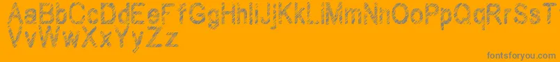 フォントWilhomena – オレンジの背景に灰色の文字