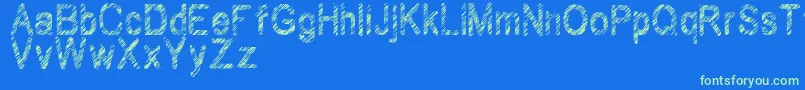 Wilhomena Font – Green Fonts on Blue Background