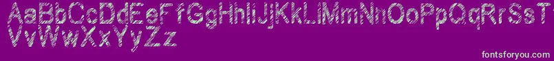 Wilhomena Font – Green Fonts on Purple Background