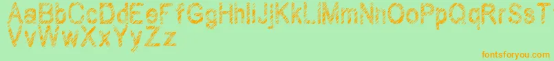 Wilhomena Font – Orange Fonts on Green Background