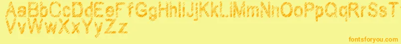 Wilhomena Font – Orange Fonts on Yellow Background