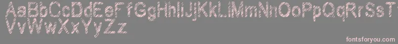 Czcionka Wilhomena – różowe czcionki na szarym tle