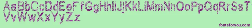 Wilhomena Font – Purple Fonts on Green Background