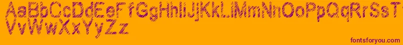Wilhomena Font – Purple Fonts on Orange Background