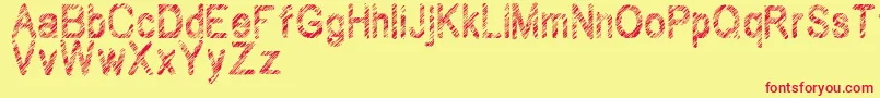 Wilhomena Font – Red Fonts on Yellow Background