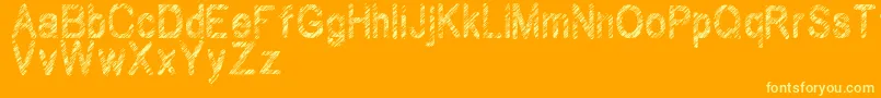 Wilhomena Font – Yellow Fonts on Orange Background
