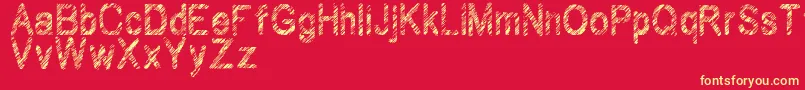 Wilhomena Font – Yellow Fonts on Red Background