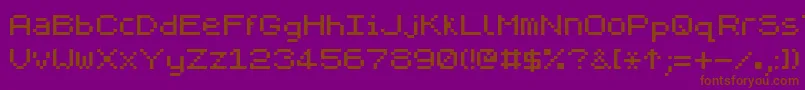 Шрифт Zxpix ffy – коричневые шрифты на фиолетовом фоне