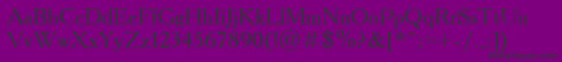 AcademyOld Font – Black Fonts on Purple Background