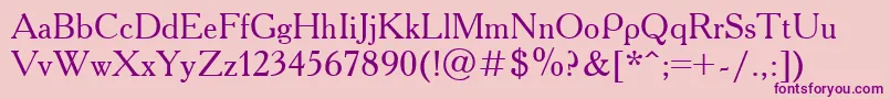 AcademyOld Font – Purple Fonts on Pink Background