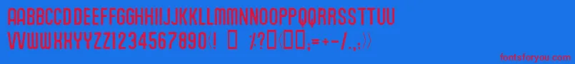 UnionAgrochemCharkrapetch Font – Red Fonts on Blue Background