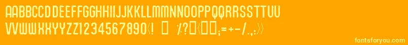 UnionAgrochemCharkrapetch Font – Yellow Fonts on Orange Background