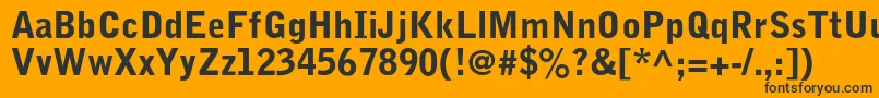 BellgothicstdBlack-fontti – mustat fontit oranssilla taustalla