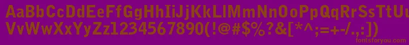 Шрифт BellgothicstdBlack – коричневые шрифты на фиолетовом фоне