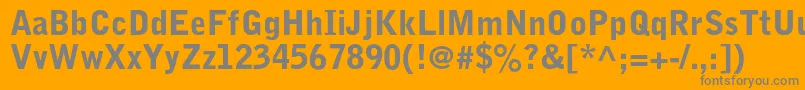 BellgothicstdBlack Font – Gray Fonts on Orange Background