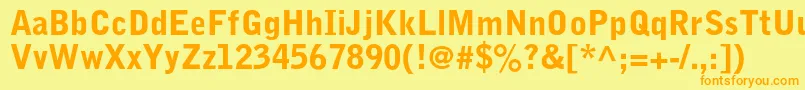 Police BellgothicstdBlack – polices orange sur fond jaune