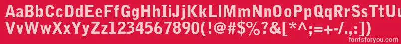 BellgothicstdBlack Font – Pink Fonts on Red Background