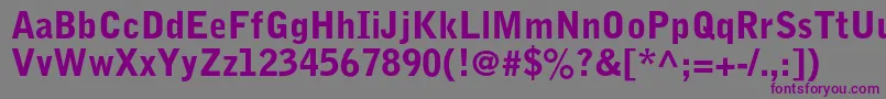 BellgothicstdBlack Font – Purple Fonts on Gray Background