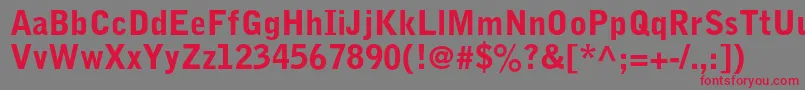 BellgothicstdBlack Font – Red Fonts on Gray Background