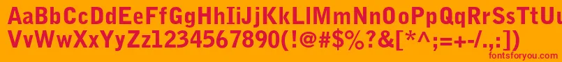 Police BellgothicstdBlack – polices rouges sur fond orange