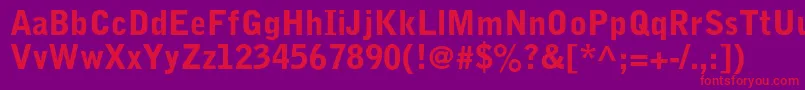 BellgothicstdBlack Font – Red Fonts on Purple Background