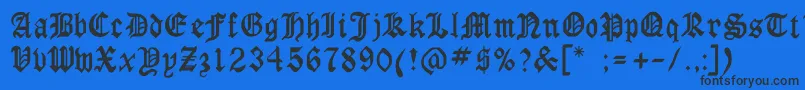 Milwaukee Font – Black Fonts on Blue Background