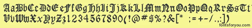 Milwaukee Font – Black Fonts on Yellow Background