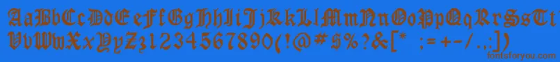 Milwaukee Font – Brown Fonts on Blue Background