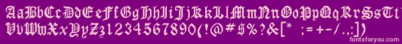 Milwaukee Font – Pink Fonts on Purple Background