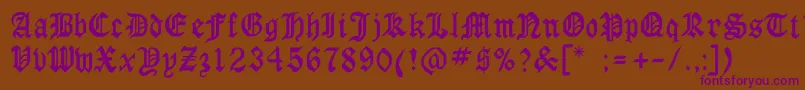 Milwaukee Font – Purple Fonts on Brown Background