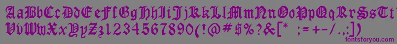 Milwaukee Font – Purple Fonts on Gray Background