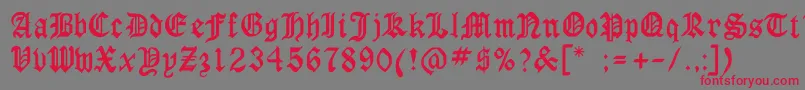 Milwaukee Font – Red Fonts on Gray Background