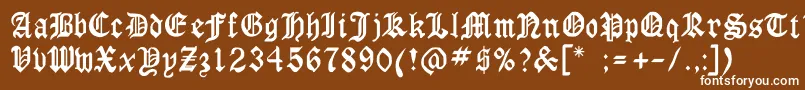 Milwaukee Font – White Fonts on Brown Background