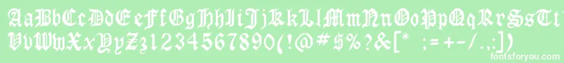 Milwaukee Font – White Fonts on Green Background