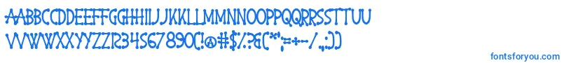 HappyAccidents Font – Blue Fonts on White Background