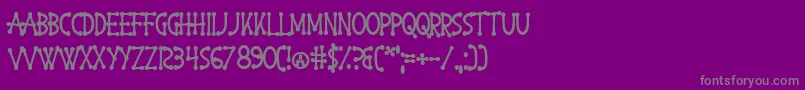 HappyAccidents Font – Gray Fonts on Purple Background