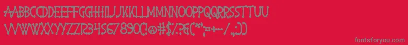 HappyAccidents Font – Gray Fonts on Red Background