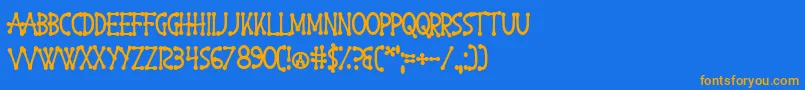 HappyAccidents Font – Orange Fonts on Blue Background