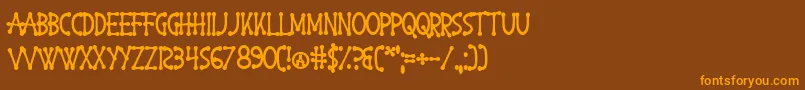 HappyAccidents Font – Orange Fonts on Brown Background